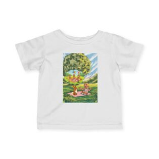 Infant Tee - Cute Picnic Bears Illustration Baby T-Shirt